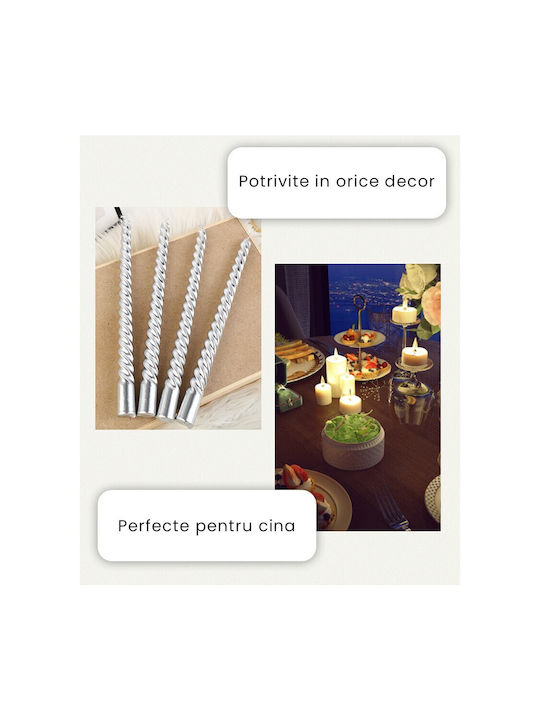 Lumânare Decorativă Conic Auriu 205gr 4 Bucăți