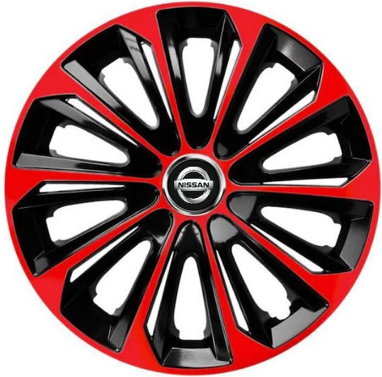 Set Capace De Roți Auto 14" 4 Bucăți Roșii