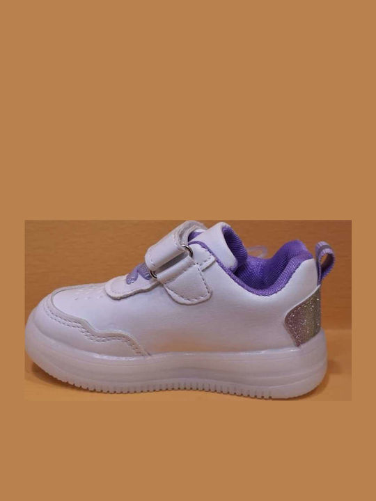 Παιδικά Sneakers με Φωτάκια Λιλά