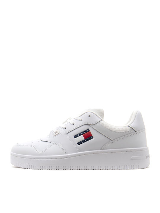 Tommy Hilfiger Retro Basket Ess Sneakers Ασπρο