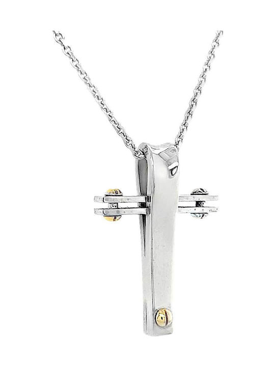 Xryseio Women's White Gold Cross 18K