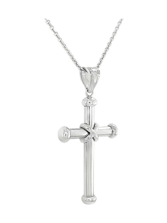 Xryseio Women's White Gold Cross 18K