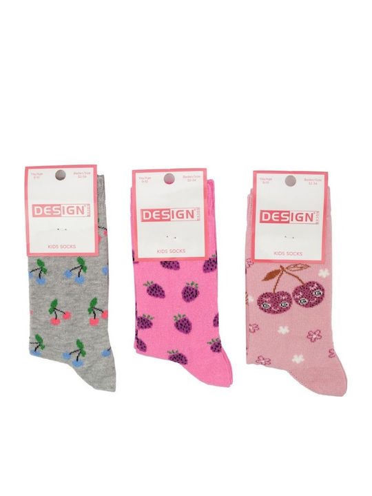 Design Socks Παιδικές Κάλτσες Πολύχρωμο 3 Ζευγάρια
