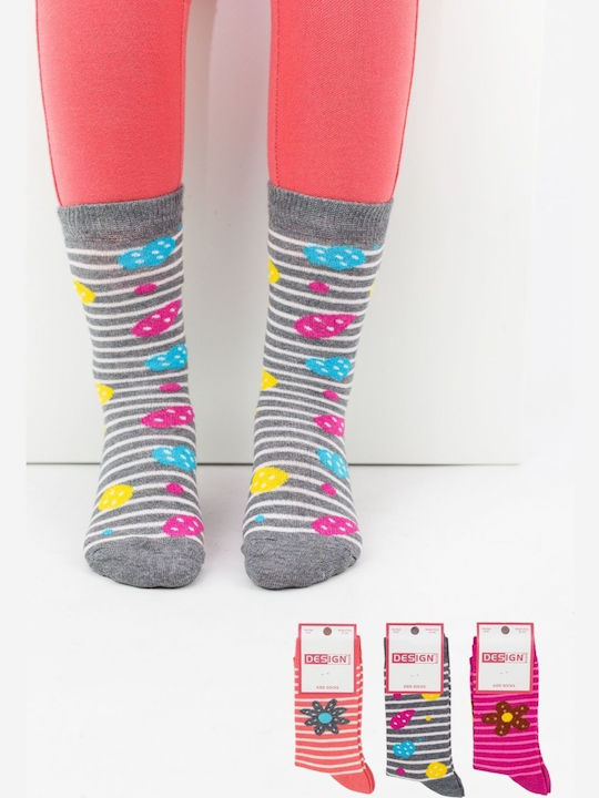 Design Socks Παιδικές Κάλτσες Πολύχρωμο 3 Ζευγάρια