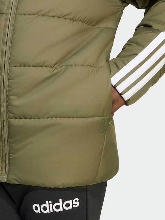 Padded Waterproof Kids Sports Windproof Jacket with Lining Khaki
