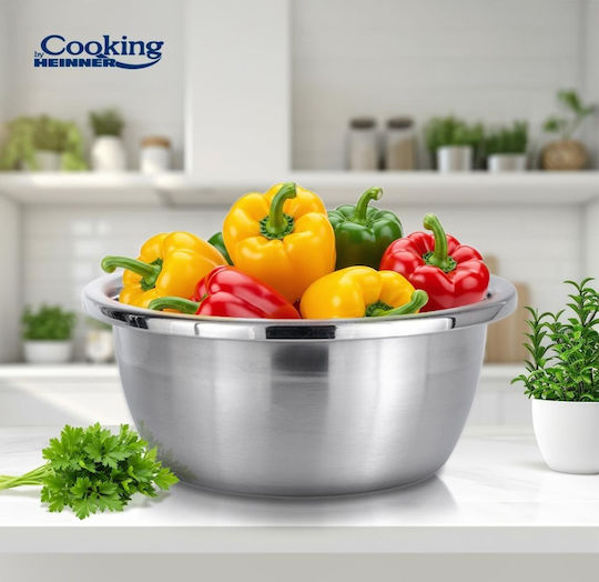 Heinner Aria Stainless Steel Mixing Bowl with Diameter 28cm and Height 11.5cm.
