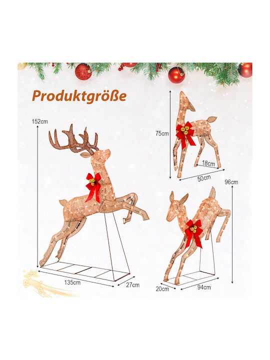 Costway Christmas Cake Stands Fabric White
