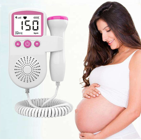 Monitor Doppler Fetal Flippy Monitorizare Sarcină Ritm Cardiac Ecran Lcd 4,5 Cm 2 X Baterii Aa Neincluse Portabil Abs 12,8 X 9,6 X 3 Cm Utilizare De La 9 Săptămâni Roz