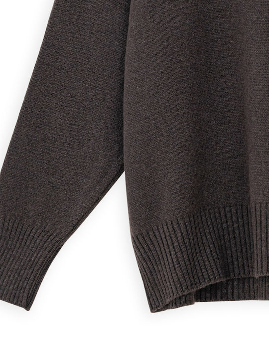Women's Long Sleeve Sweater Woolen Brown