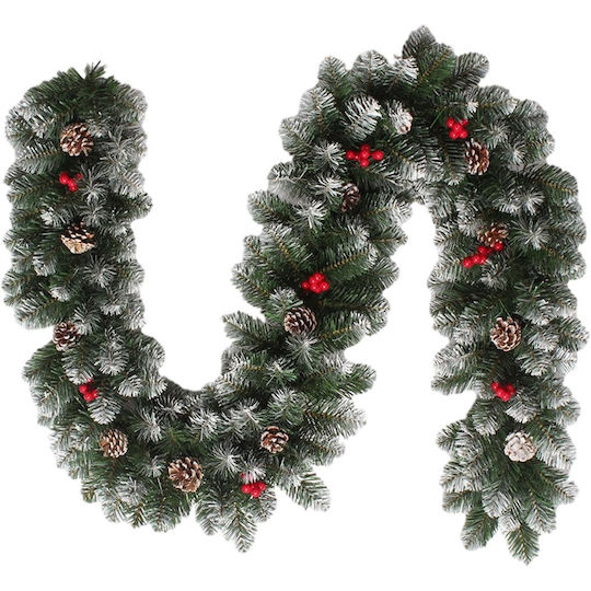 Bakaji Christmas Lighted Decorative Wreath 270cm