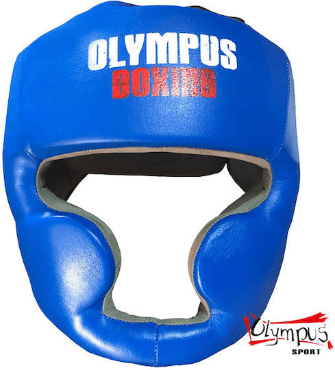 Olympus Sport Boxing Pro Κάσκα Πυγμαχίας Ενηλίκων Κλείστού Τύπου Δερμάτινη Μπλε