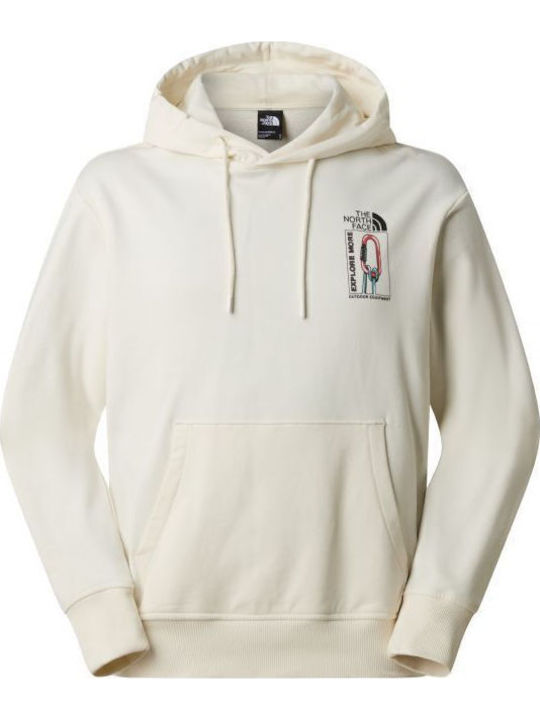 Sweatshirt with Hood White Dune