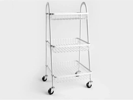 Verk Group Verk Group Metallisches Küchenwagen Mit 3 Ebenen Schwarze 40x32x78cm