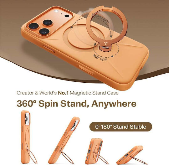 Torras QPRO Umschlag Rückseite Silikon Orange (iPhone 17 Pro Max)