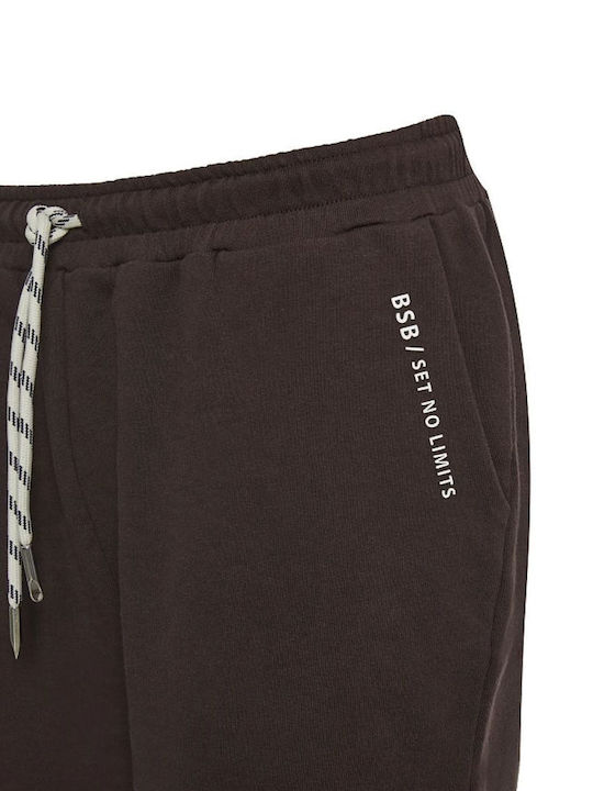 Dama Tesatura Pantaloni cu Elastic cu Croială Normală Chocolate