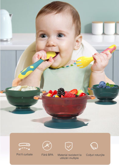 Tumama Kids Set de hrănire din Silicon Multicolor 2buc pentru 6+ luni