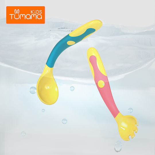 Tumama Kids Set de hrănire din Silicon Multicolor 2buc pentru 6+ luni