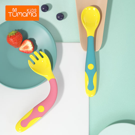 Tumama Kids Set de hrănire din Silicon Multicolor 2buc pentru 6+ luni
