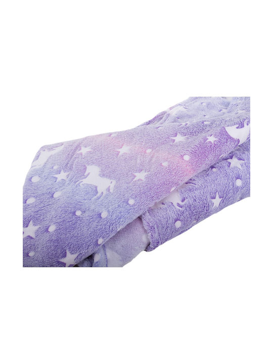 Verk Group Pătură Fosforescentă Purple 200x150cm