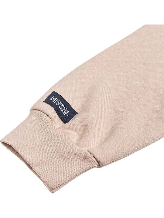 Kinder-Sweatshirt Strickjacke Mit Taschen Beiges