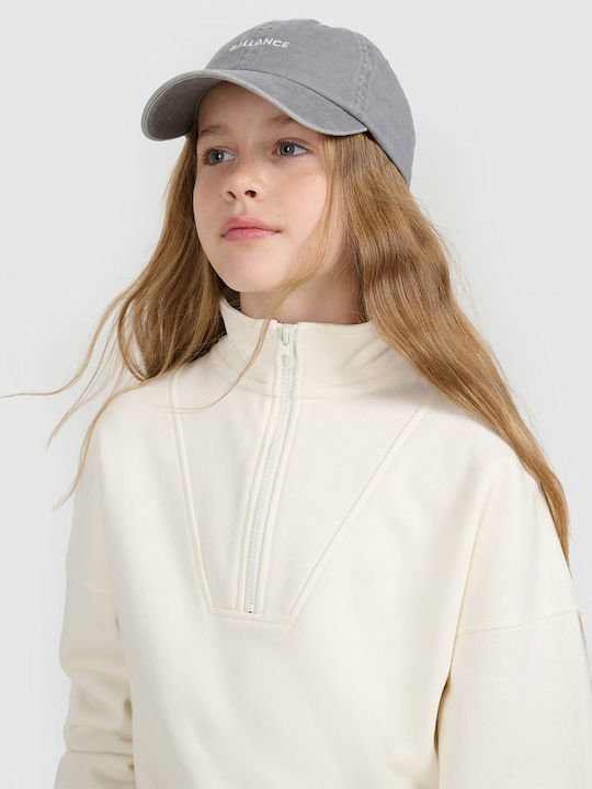 Παιδική Ζακέτα Βαμβακερή με Κουκούλα Off White