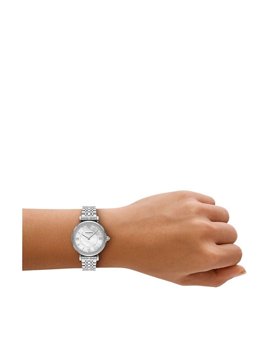 Emporio Armani Дамски Часовник с Сребрист Метална Гривна