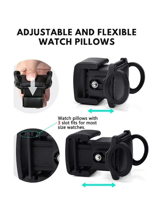 Cutie De Întors Ceasuri Iuni Cutie De Întors Ceasuri 2 + 3 Compartimente Accesorii Piele Ecologică Negru-roșu