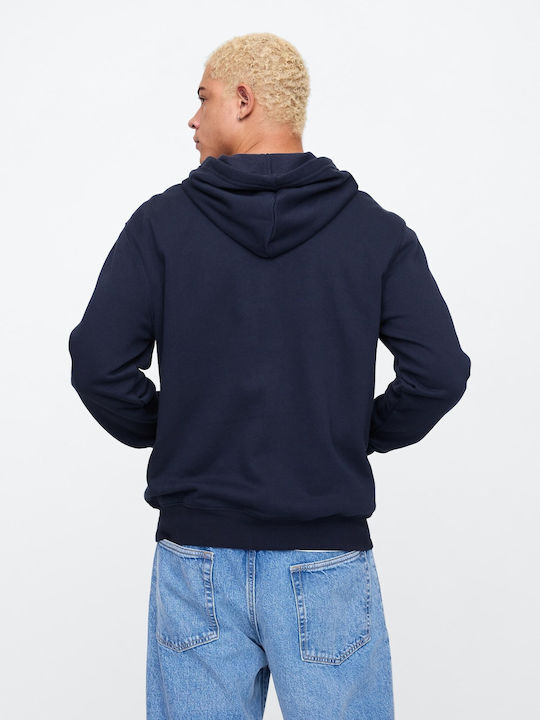 Blue Hooded Cardigan
