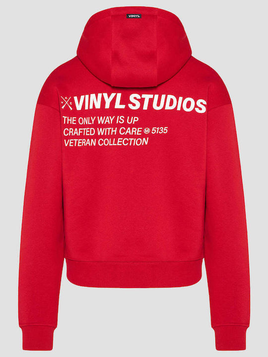 Vinyl Art Clothing Red mit Kapuze