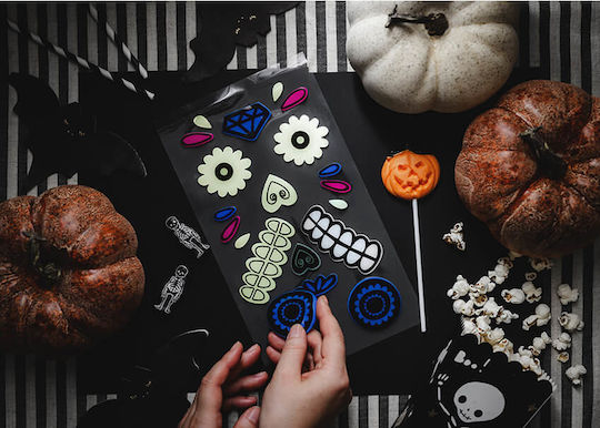 Colored Glow In Dark Pumpkin Stickers
