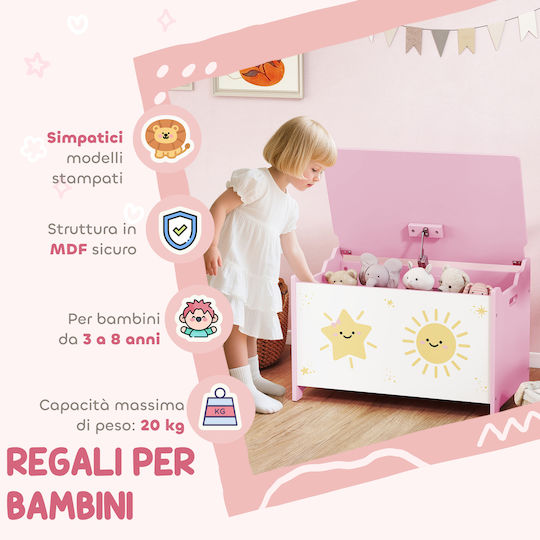 Aiyaplay Children's Storage Box made of Fabric Pink 60x37x39cm 1pcs