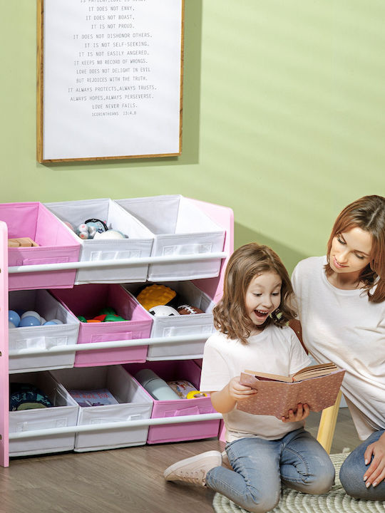 Zonekiz Toy Storage System made of Wood Pink 63x30x60cm 1pcs