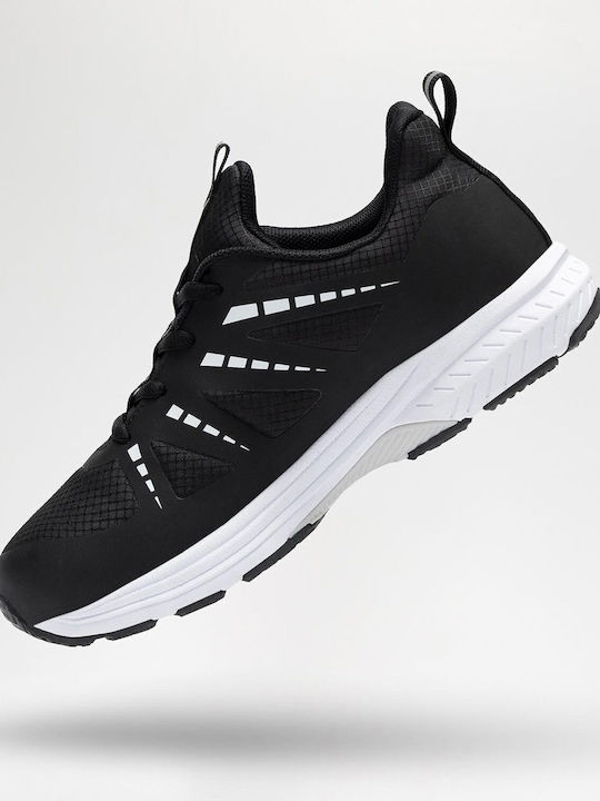 Waterproof Kids Sports Shoes Running with Hoop & Loop Closure Black