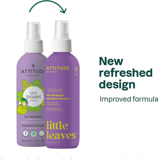Attitude Organic Kids' Conditioner with Vanilla / Pear / Apple for Easy Combing in Gel Form 240ml