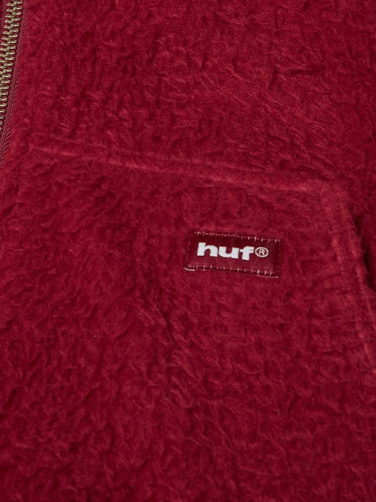 Corso Ανδρική Ζακέτα Fleece με Κουκούλα Μωβ