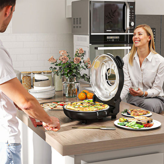 HomCom Παρασκευαστής Πίτσας 1200W Μαύρος