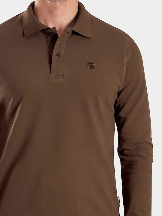 Polo Long Sleeve Brown Blouse
