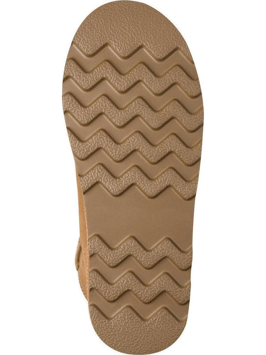 Suede Women's Ankle Boots Tabac Brown