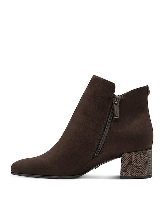 Women's Ankle Boots with High Heel Brown