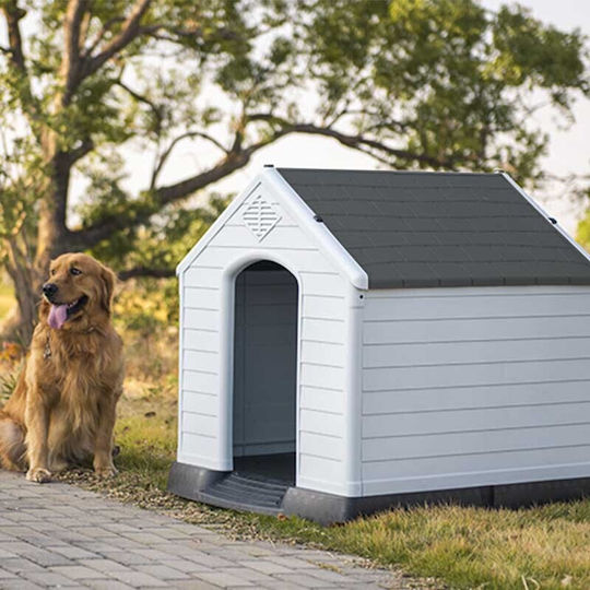 Vesta Large Dog House Outdoor White 78.5x87.7x81.5cm
