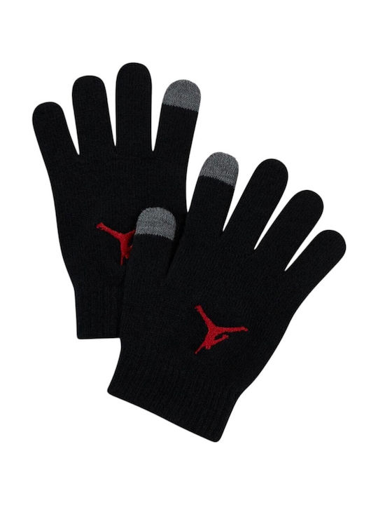 Kids Beanie Set with Gloves Knitted Black