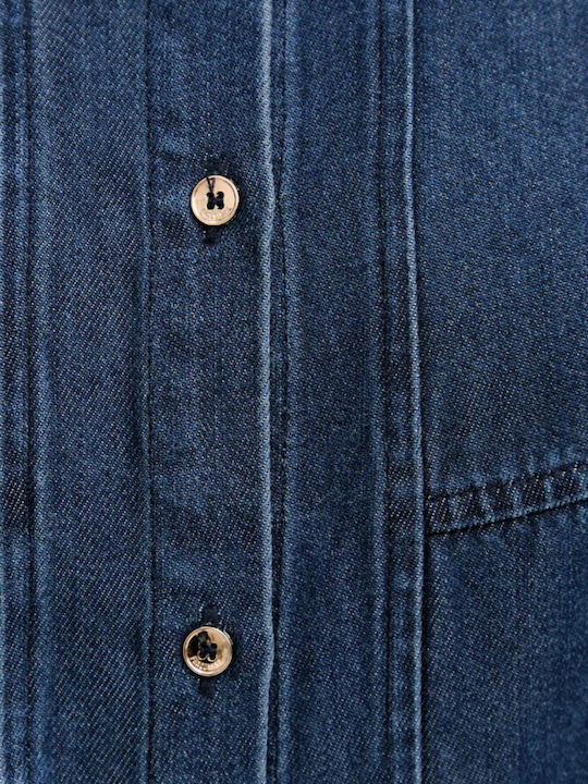 Women's Long Sleeve Shirt Denim Blue