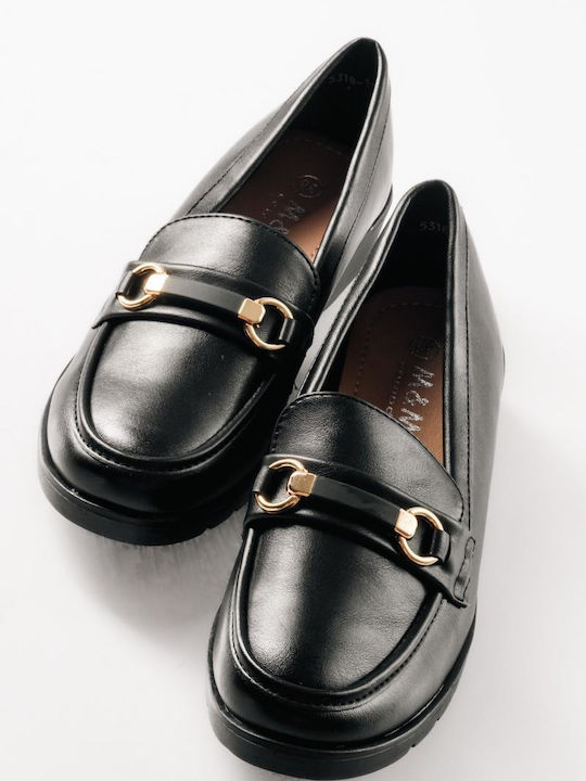 Women's Loafers in Gold Color