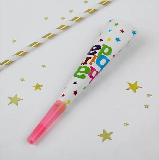 Set 6 Blowers Flippy Happy Birthday Collection 20 Cm Cardboard Multicolor