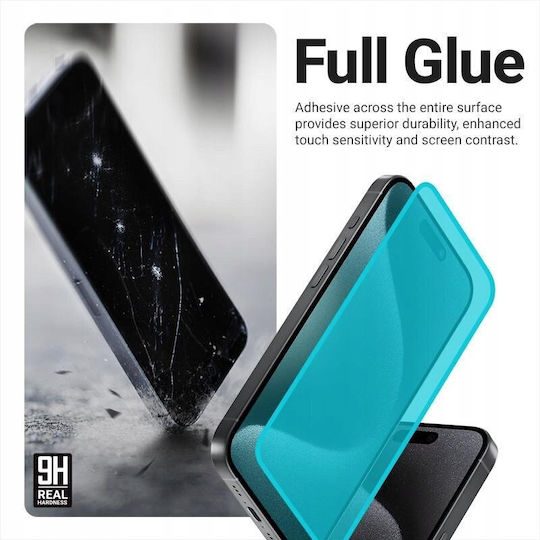 Crong 2.5D 0.33mm Tempered Glass Μαύρο (iPhone 17 / 17 Pro / 16 Pro)