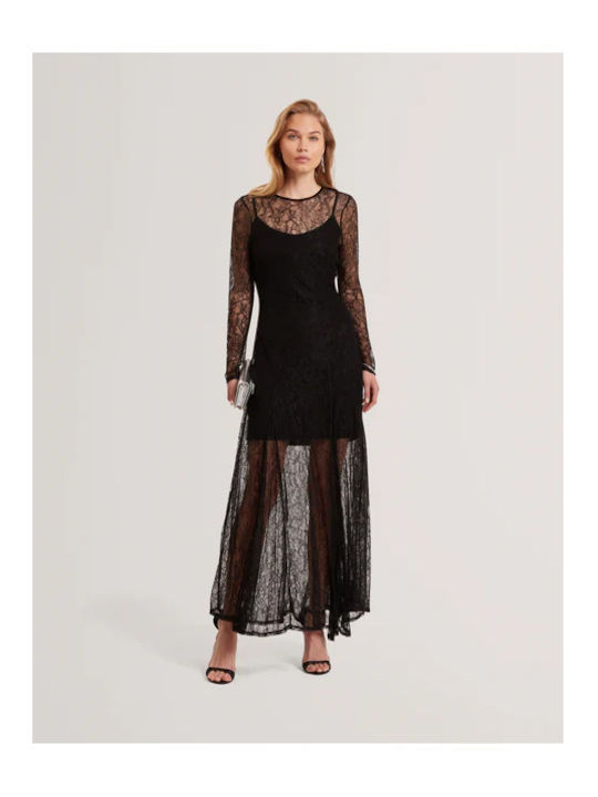 Petunya Rochie Maxi de Seara Neagră