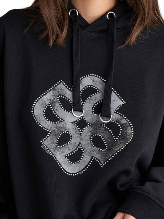 Women's Sweatshirt Hooded Black