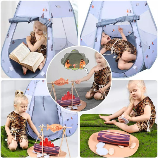 Tumama Kids Cort pentru Copii Pop Up Gri pentru 3+ ani