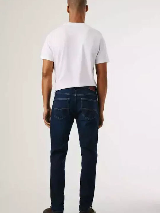 London Men's Jeans Pants with Slim Tapered Fit Blue