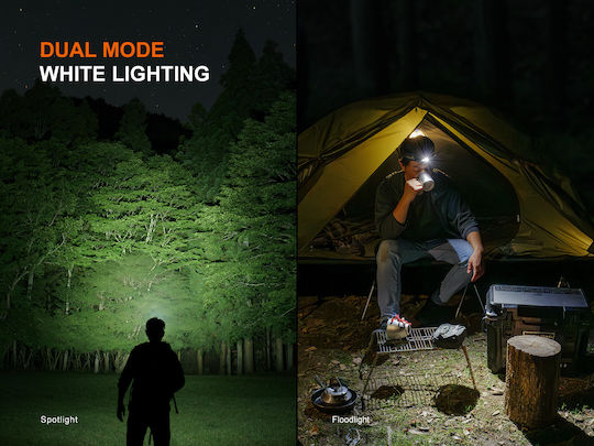 Fenix Lumină de lucru și de sit, cu baterie Lanternă Frontală LED IP68 cu Luminozitate Maximă 1200lm Roșu